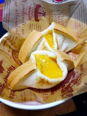 レンジで簡単！エッグタルトポケットサンド