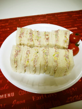 カフェ風♡コンビーフのサンドイッチ♪