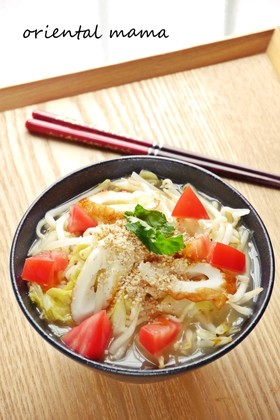 冷凍茹でキャベツともやしのダイエット麺