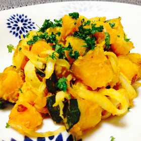 フライパンで！かぼちゃのホットサラダ