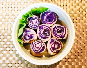 お弁当に♪切り口が可愛い肉巻きキャベツ