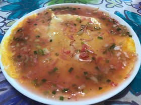 俺流！桜エビと葱の餡掛けふわふわ卵焼そば