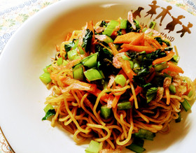 ☆5分で完成☆桜えびと小松菜の焼きそば