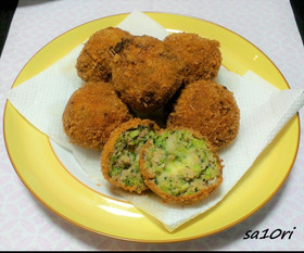 ヘルシー！ブロッコリー入りメンチカツ