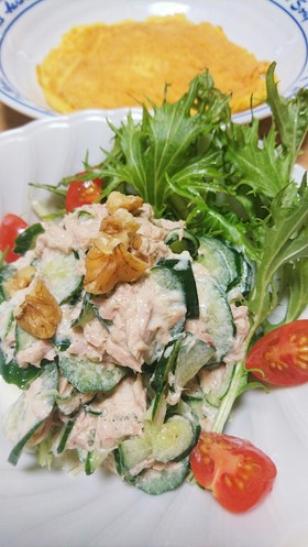 簡単作り置き☆ツナときゅうりのサラダ