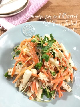 長いもと人参のツナマヨポン酢サラダ