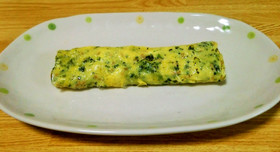 青菜の混ぜご飯の素で玉子焼き！