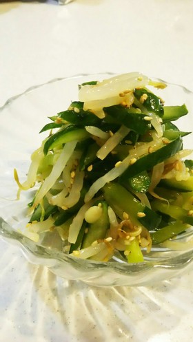 モリモリ食べる☆もやしときゅうりのナムル