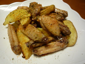 ✿手羽中とポテトのクレソルオーブン焼き