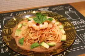 トマトの冷製パスタ