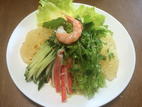 新感覚！爽やかグレープフルーツ冷やし中華