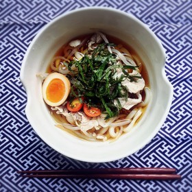 青じそとゆずポン酢の冷たいさっぱりうどん