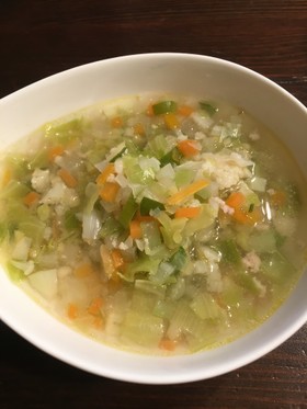 セブンみたいな☆生姜香るもち麦スープ