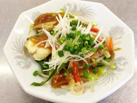 白身魚の酒蒸し★野菜あんかけ