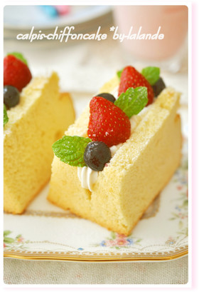 苺カルピスシフォン∔カルピスクリーム