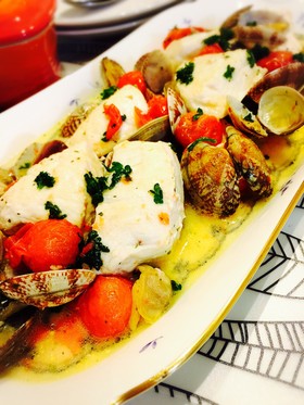 簡単10分！カジキのアクアパッツァ