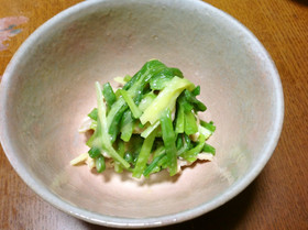 からし酢味噌で「わけぎと豚肉のぬた」