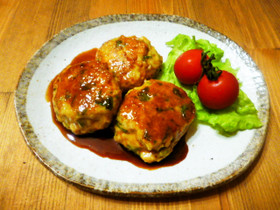 ふんわり♡青しそたっぷりつくね♪