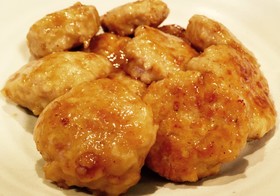 簡単★もちもち大根入り鶏つくねの照り焼き