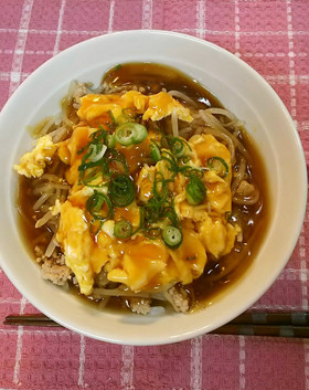 節約レシピ★もやし玉子あんかけ丼