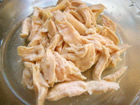 レンジで簡単！鳥ささみの酒蒸し