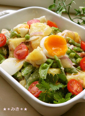 スナップえんどうとじゃが芋のデリ風サラダ