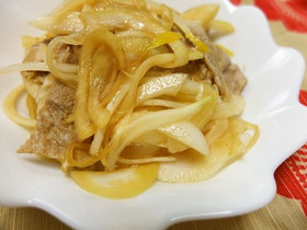 新玉ねぎと豚シャブレモンのさっぱり和え