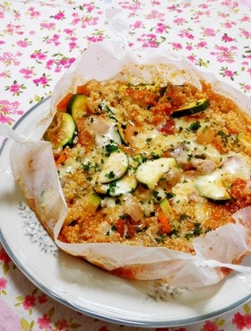 簡単キヌア料理☆トマト缶でチーズ焼き★