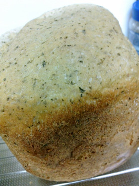 HBで簡単バナナ緑茶食パン♪