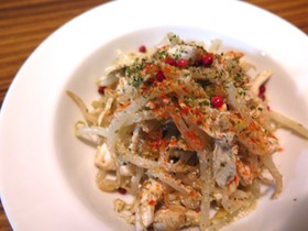 節約♪鶏ささみともやしのジェノバ和え