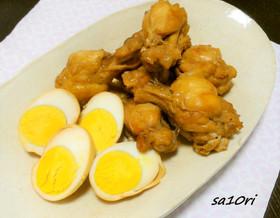 圧力鍋で！鶏手羽元と卵のお酢さっぱり煮