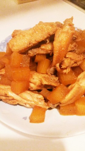 子供大好き！手羽中と大根のこっくり煮☆