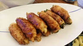 旦那喜ぶご飯4☆色々野菜で豚巻き