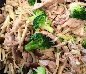 簡単美味★豚肉ときのこのペペロン炒め