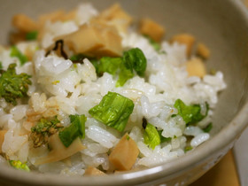 菜の花と筍のカンタン混ぜご飯