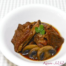 豚肉のスペアリブ、バルサミコ酢煮☆圧力鍋