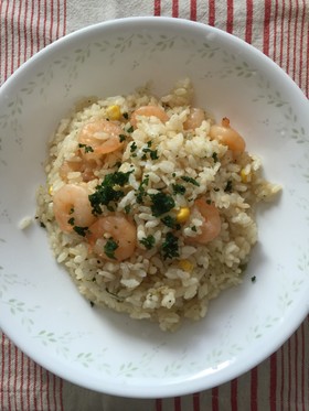 炊飯器でエビピラフ♪