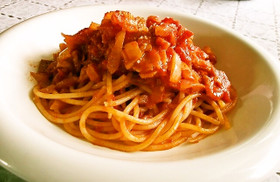 簡単　トマトソースパスタ