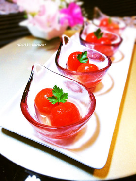 プチトマトの蜂蜜レモン漬け