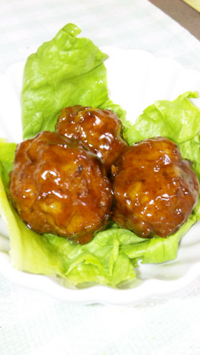 我が家の定番☆照り焼きソースで肉団子