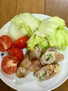 豚肉のチーズ＆ネギ巻き