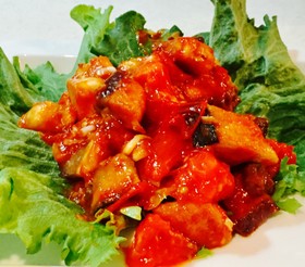 ぶりチリ♡ぶりとトマトのケチャップ炒め♡