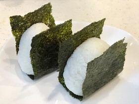 カリカリベーコン、おにぎり！