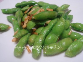 枝豆のペペロンチーノ