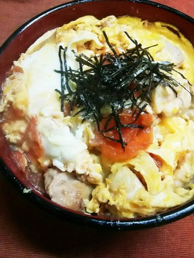 簡単！トマトＤEさわやか風味の親子丼♪