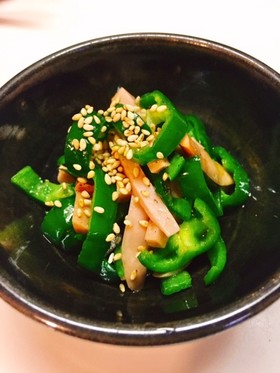 無限に応用？ピーマンと魚肉ソーセージ。