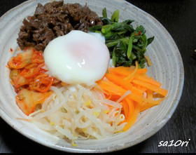 フライパンで簡単香ばしビビンバ！