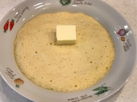 レンジで簡単、ふわふわパンケーキ？