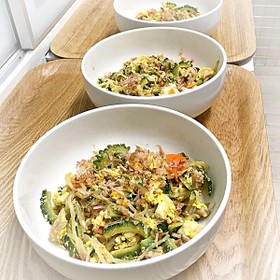 ゴーヤーチャンプルー霧カフェ風♪