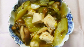 鶏ささみとチンゲン菜長ネギの和風甘酢煮☆